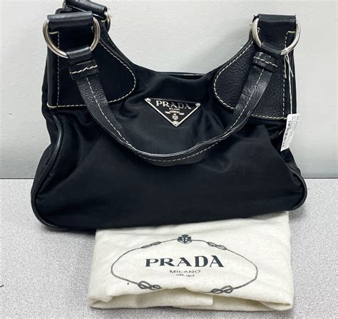 prada milano black clutch